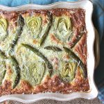egg bake with asparagus, artichokes, spring brunch, Easter, recipe, The Wimpy Vegetarian