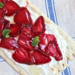 Roasted Strawberries drizzled with honey, ricotta and goat cheese, appetizer, Ask Miss A