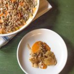 Thanksgiving side, Scalloped Sweet Potatoes and Apples with gorgonzola