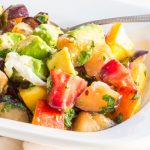 Plum Salad with Avocado and Mozzarella