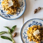 Butternut Squash Risotto with Pears and Fried Sage